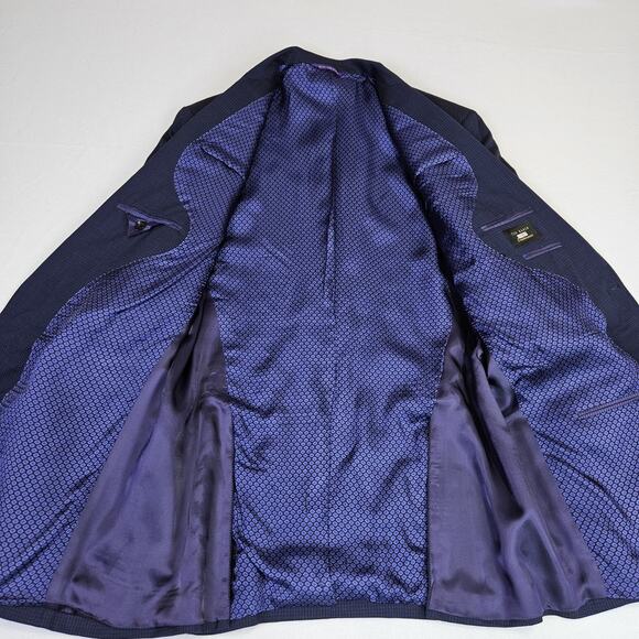 Ted Baker Endurance Blazer Mens 38L Jones CT Suit Jacket Sport Coat Micro Check - Picture 8 of 16